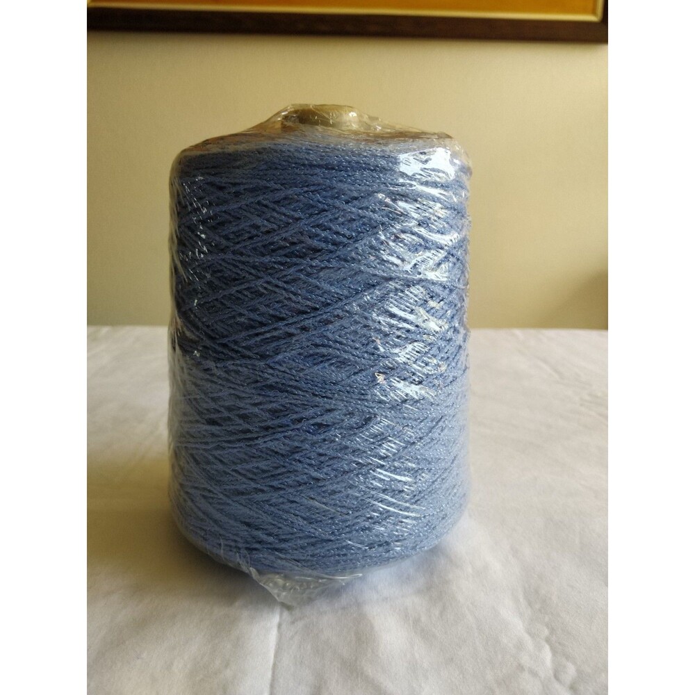~15 ounces Cone Yarn Blue Ocean B Serenaide Machine Hand Knitting Metallic? - Picture 7 of 7